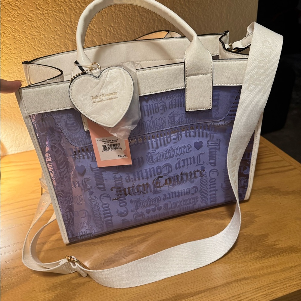 Juicy Couture Blue and White Women's Bag